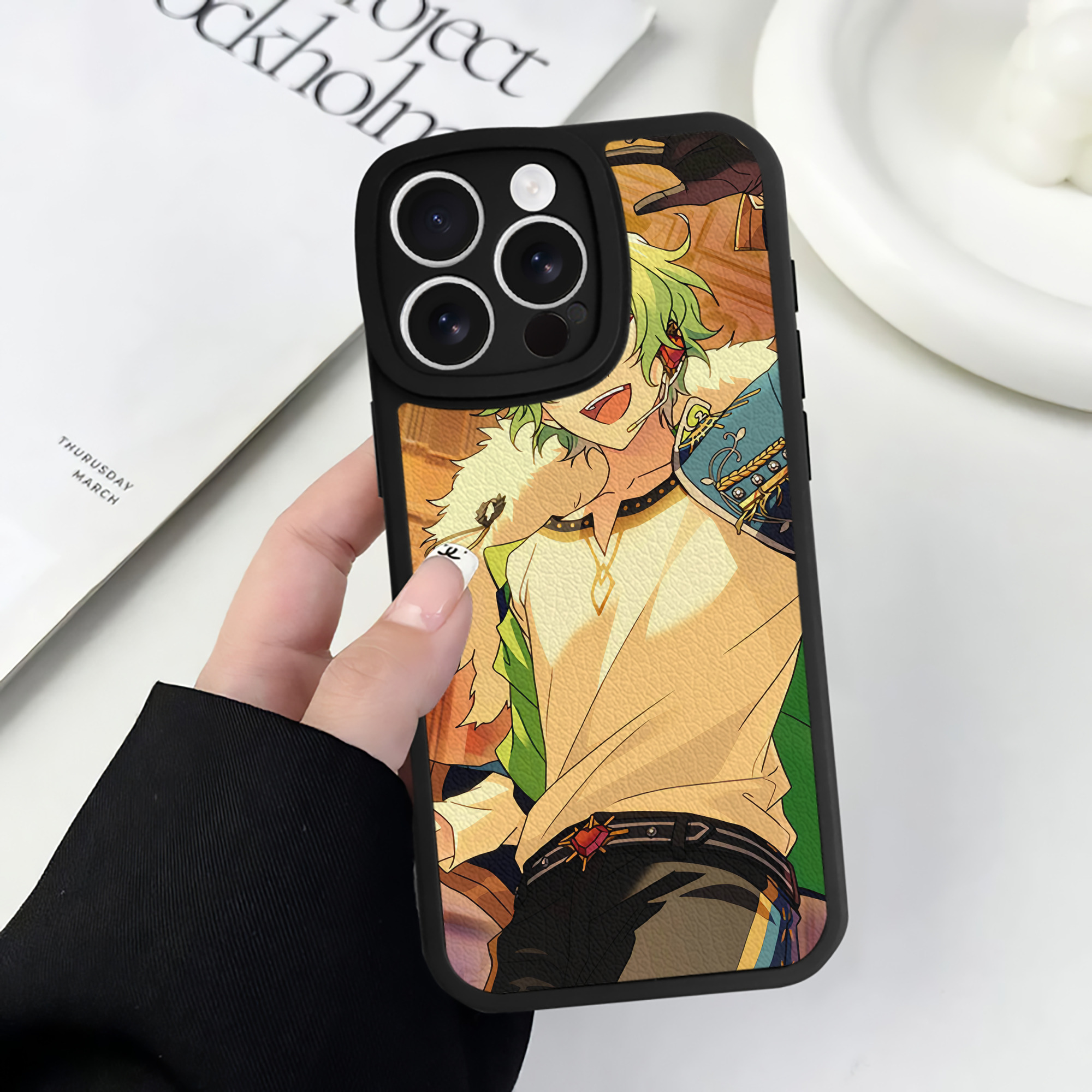 （画像用） あんさんぶるスターズ! Ensemble Stars 【iPhone 16シリーズ対応】シリコンスマホケース（レザー調） 材質：シリコン